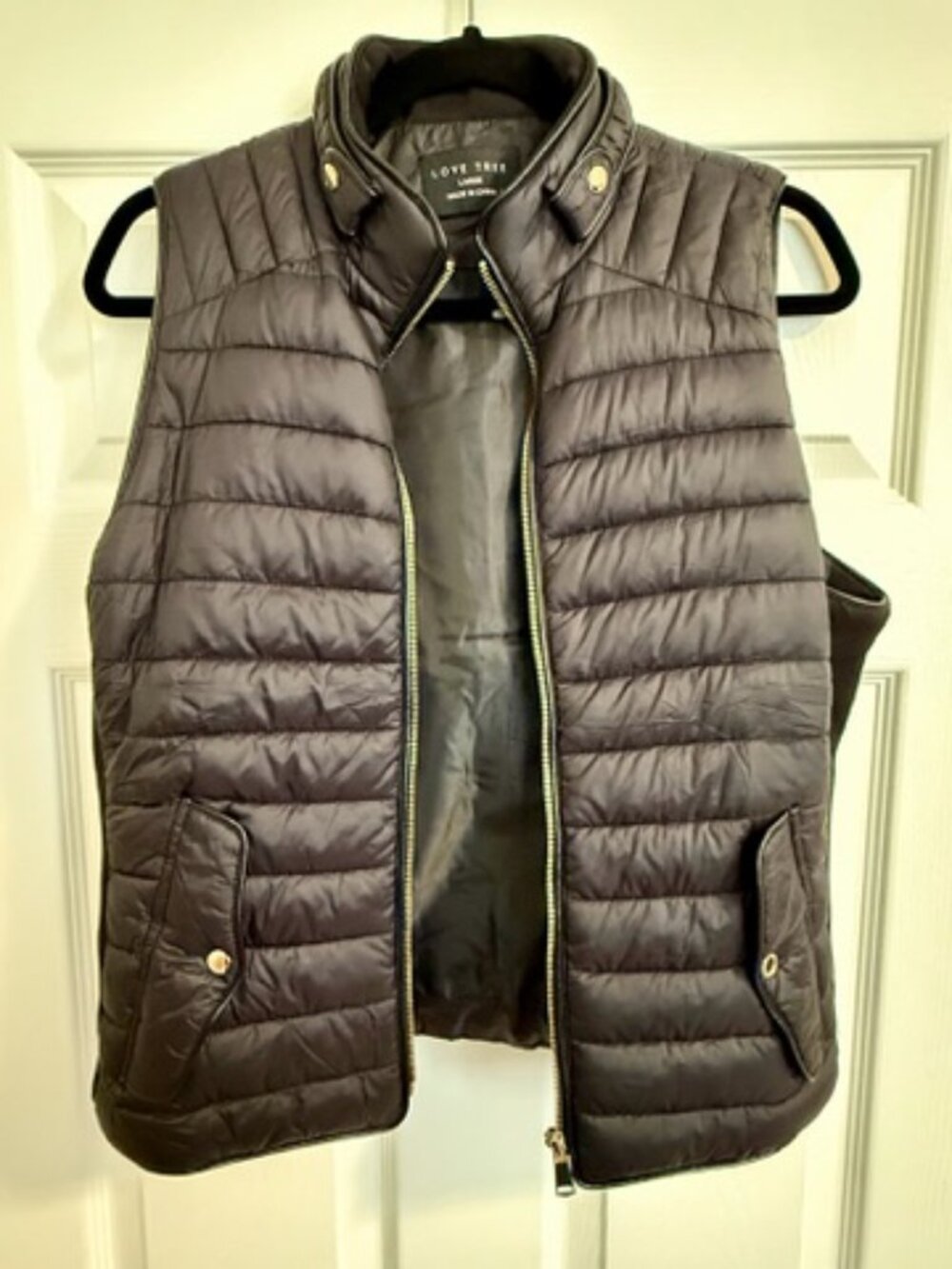 Quilted Vest, Size Large